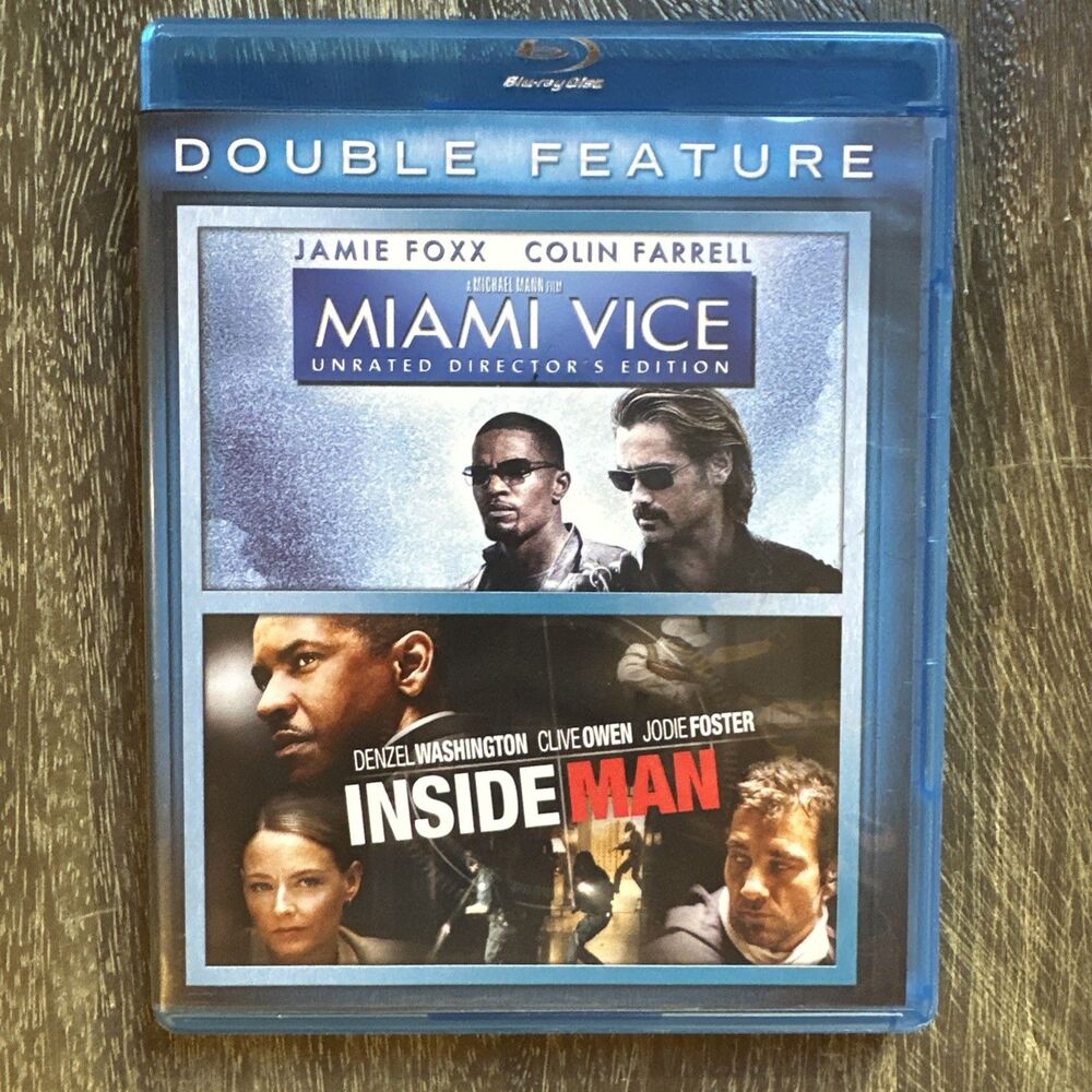 Miami Vice Inside Man Double Feature Blu-ray Foxx Washington Thriller Movie